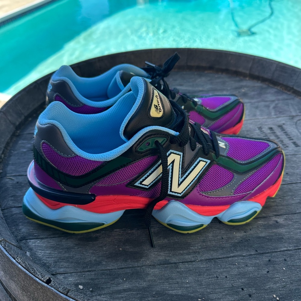 New Balance Purple and Green Sneakers